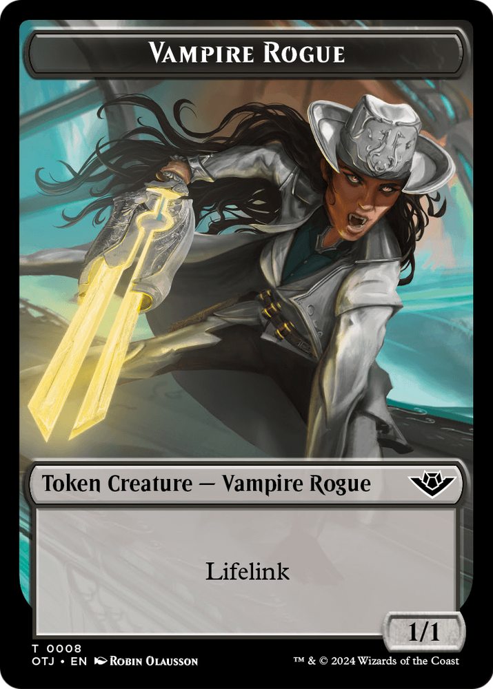 Vampire Rogue (TOTJ-008) [Outlaws of Thunder Junction Tokens] Foil
