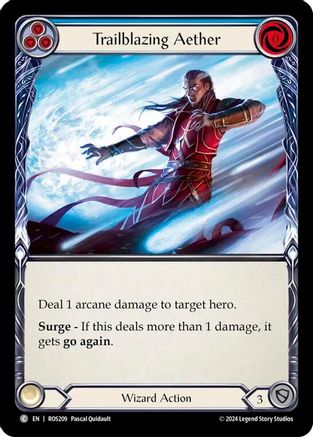 Trailblazing Aether (Blue) (ROS209) - Rosetta Rainbow Foil