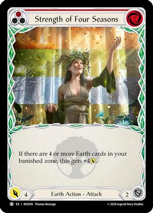Strength of Four Seasons (Red) (ROS058) - Rosetta Rainbow Foil