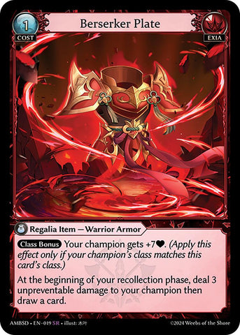 Berserker Plate (019) [Mortal Ambition Starter Decks]