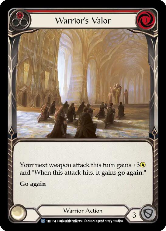 Warrior's Valor (Red) [1HT014] (History Pack 1 Dorinthea Blitz Deck)