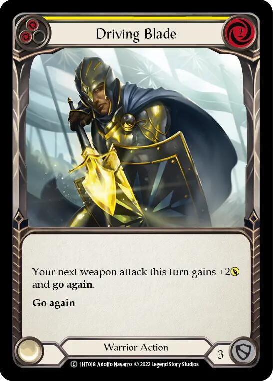 Driving Blade (Yellow) [1HT018] (History Pack 1 Dorinthea Blitz Deck)