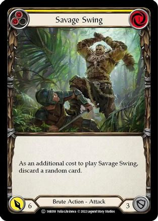 Savage Swing (Yellow) (1HR018) - Historic Pack 1 Blitz Deck: Rhinar