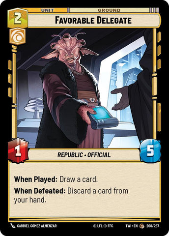 Favorable Delegate (208/257) [Twilight of the Republic]