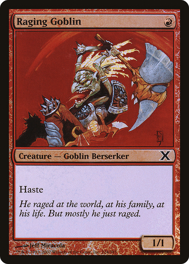 Raging Goblin (10E-224★) [Tenth Edition] Foil