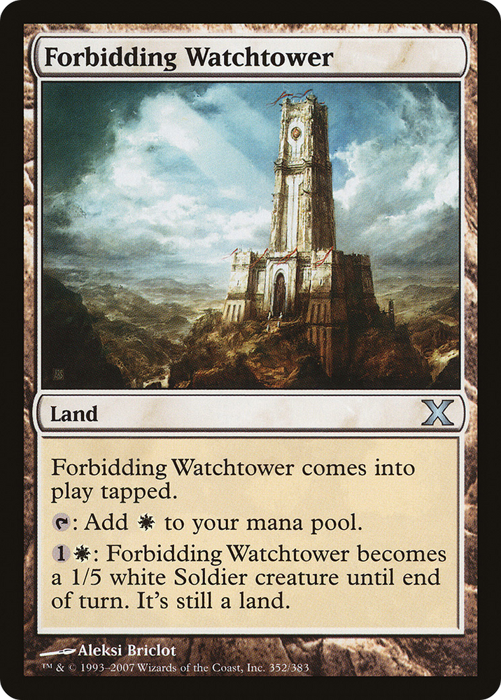 Forbidding Watchtower (10E-352) [Tenth Edition] Foil