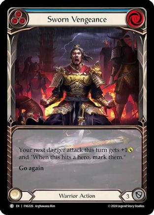 Sworn Vengeance (Blue) (Extended Art) (FNG026) - Blitz Deck: The Hunted - Fang