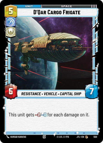 D'Qar Cargo Frigate (Foil) (550) [Jump to Lightspeed]