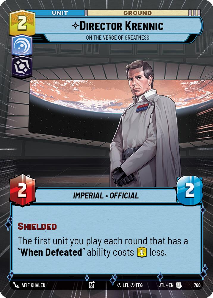 Director Krennic - On the Verge of Greatness (Hyperspace Foil) (766) [Jump to Lightspeed]