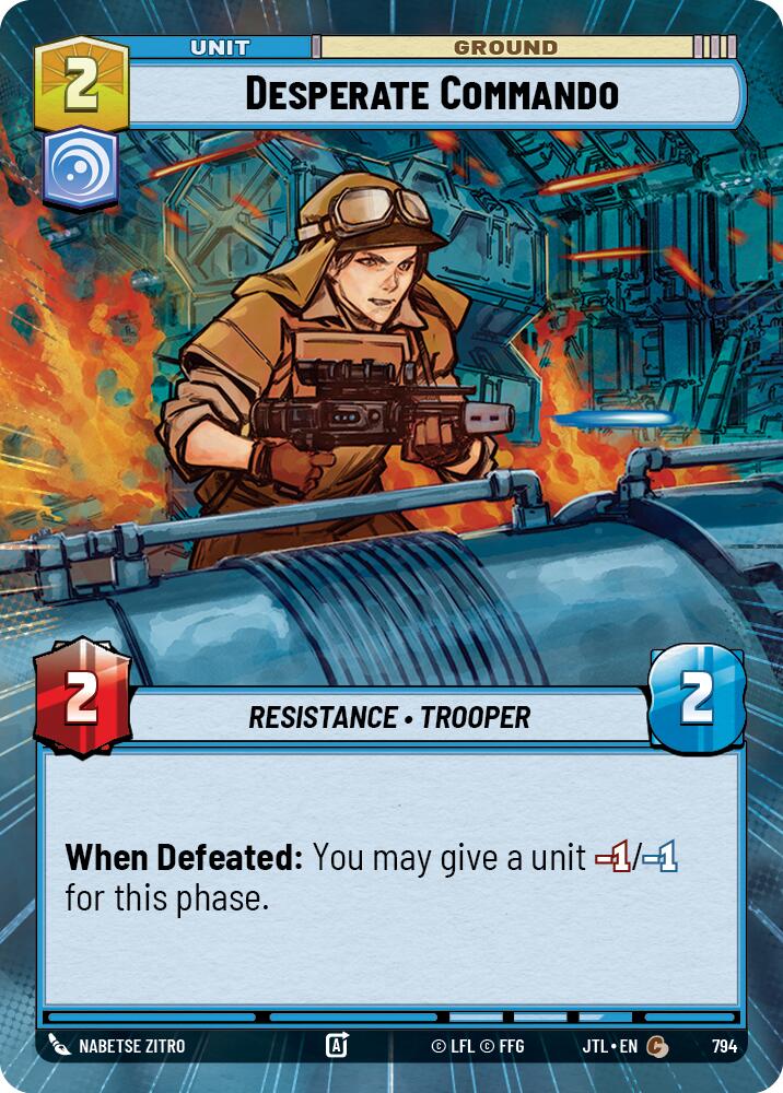 Desperate Commando (Hyperspace Foil) (794) [Jump to Lightspeed]