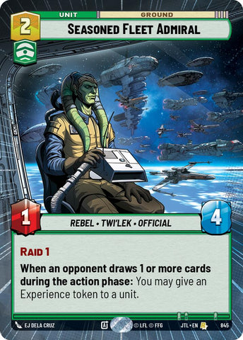 Seasoned Fleet Admiral (Hyperspace Foil) (845) [Jump to Lightspeed]