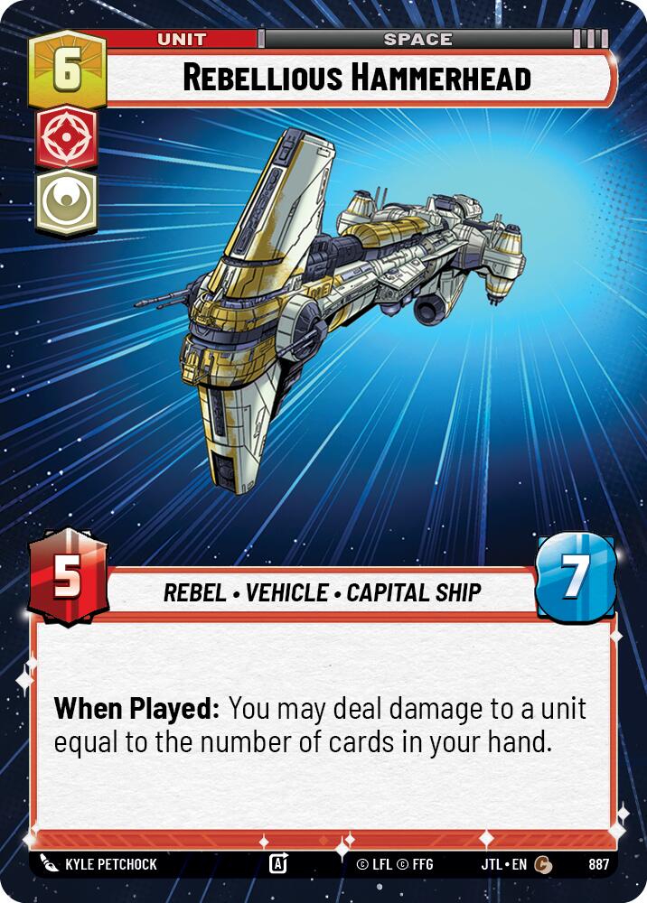 Rebellious Hammerhead (Hyperspace Foil) (887) [Jump to Lightspeed]