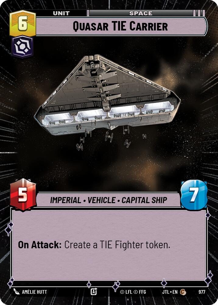 Quasar TIE Carrier (Hyperspace Foil) (977) [Jump to Lightspeed]