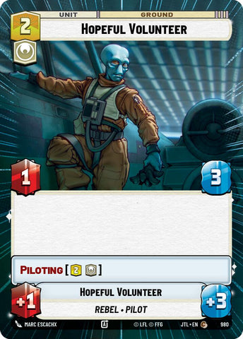 Hopeful Volunteer (Hyperspace Foil) (980) [Jump to Lightspeed]