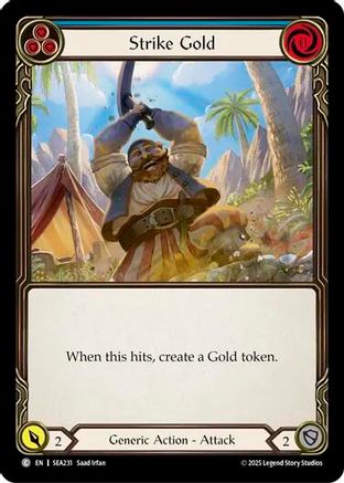 Strike Gold (Blue) (SEA231) - High Seas Rainbow Foil