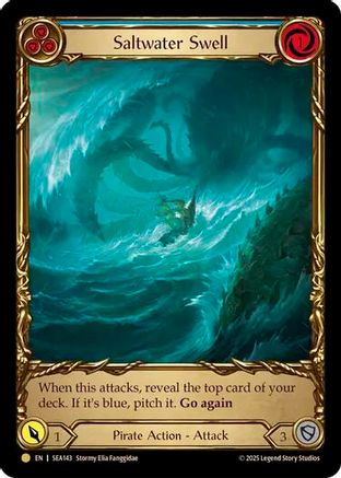 Saltwater Swell (Blue) (Treasure) (SEA143) - High Seas Cold Foil