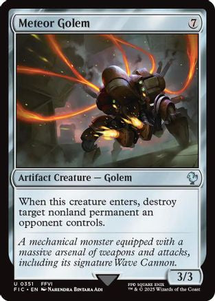 Meteor Golem (Surge Foil) [FINAL FANTASY Commander]