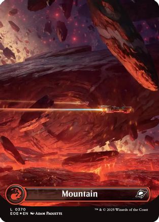 Mountain (0370) (Borderless) (Galaxy Foil) [Edge of Eternities]