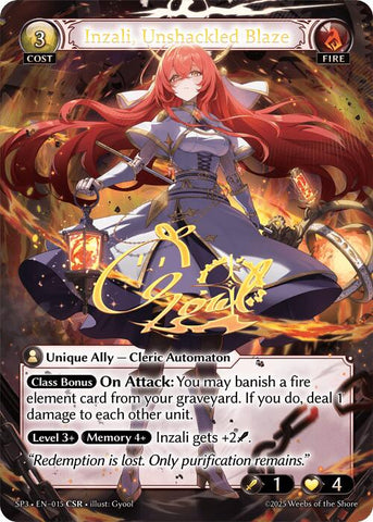 Inzali, Unshackled Blaze (CSR) (015) [Supporter Pack 3]