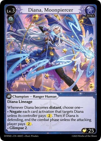 Diana, Moonpiercer (8) [Distorted Reflections Starter Decks]