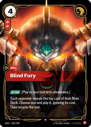 Blind Fury (025/298) - Origins Foil