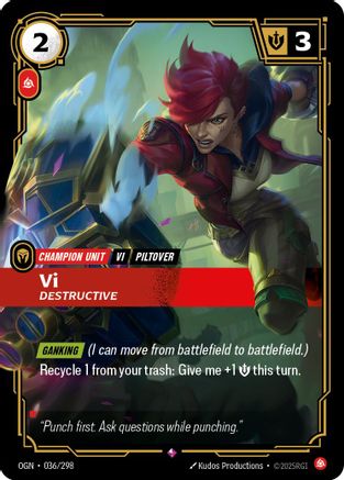 Vi - Destructive (036/298) - Origins Foil