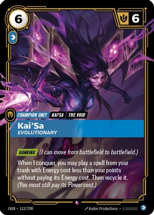 Kai'Sa - Evolutionary (112/298) - Origins Foil