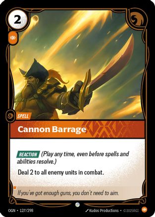 Cannon Barrage (127/298) - Origins Foil