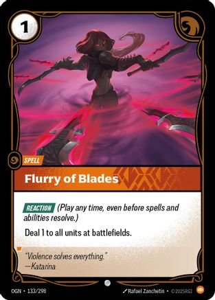 Flurry of Blades (133/298) - Origins Foil