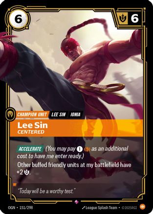 Lee Sin - Centered (151/298) - Origins Foil