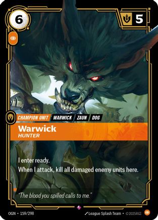 Warwick - Hunter (159/298) - Origins Foil