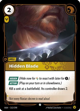 Hidden Blade (213/298) - Origins Foil