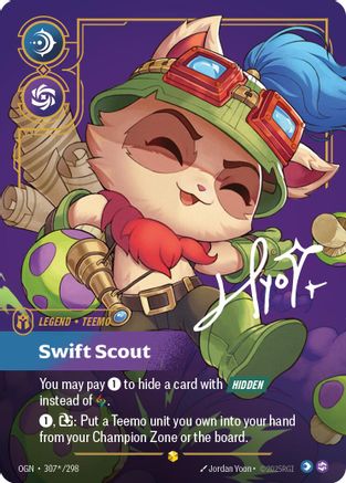 Teemo - Swift Scout (Signature) (307*/298) - Origins Foil