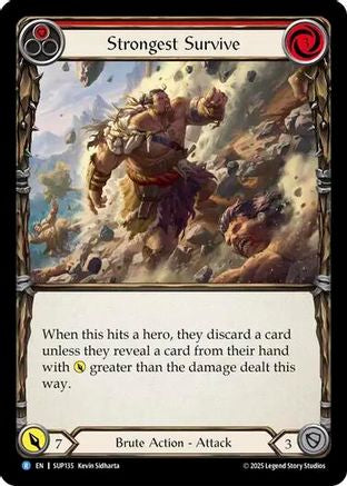 Strongest Survive (Red) (SUP135) - Super Slam Rainbow Foil