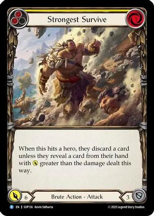 Strongest Survive (Yellow) (SUP136) - Super Slam Rainbow Foil