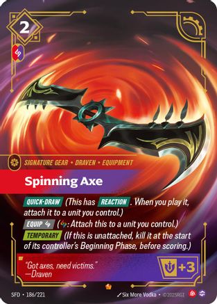 Spinning Axe (186/221) - Spiritforged Foil