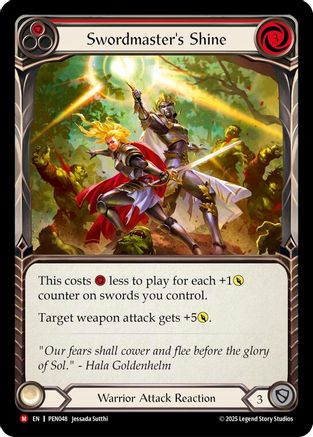 Swordmaster's Shine (Red) (PEN048) - Compendium of Rathe Rainbow Foil