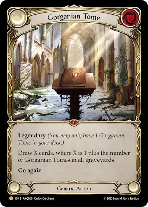 Gorganian Tome (Gold) [ANQ020] (Compendium of Rathe - Antiquity Pack)  Rainbow Foil