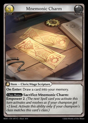 Mnemonic Charm (97) [Radiant Origins]