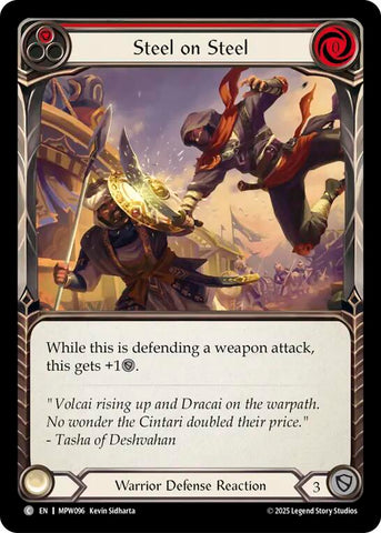 Steel on Steel (Red) [MPW096] (Mastery Pack Warrior)  Rainbow Foil