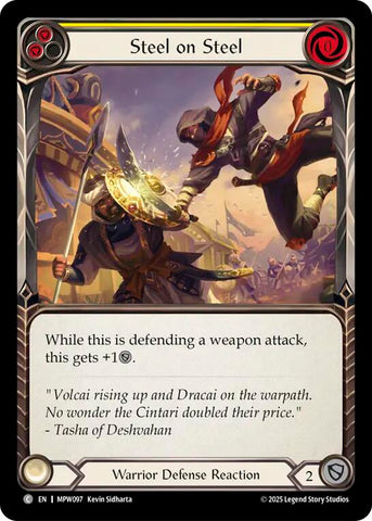 Steel on Steel (Yellow) [MPW097] (Mastery Pack Warrior)  Rainbow Foil
