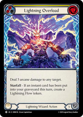 Lightning Overload (Yellow) [OMN116] (Omens of the Third Age)  Rainbow Foil