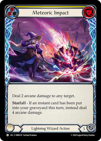 Meteoric Impact (Yellow) [OMN119] (Omens of the Third Age)  Rainbow Foil