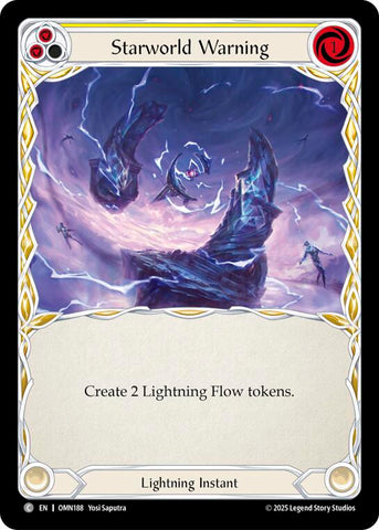 Starworld Warning (Yellow) [OMN188] (Omens of the Third Age)  Rainbow Foil