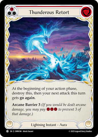 Thunderous Retort (Red) [OMN196] (Omens of the Third Age)  Rainbow Foil