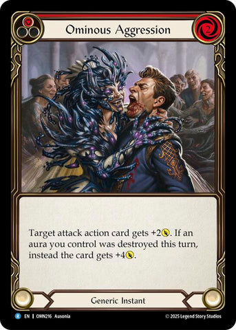 Ominous Aggression (Red) [OMN216] (Omens of the Third Age)  Rainbow Foil