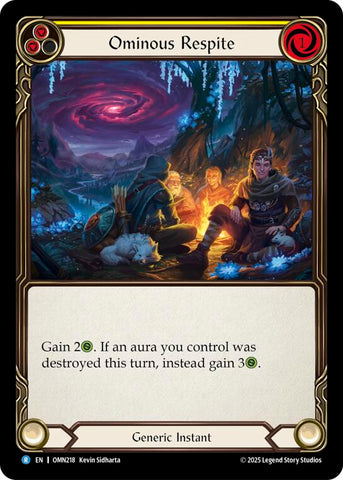 Ominous Respite (Yellow) [OMN218] (Omens of the Third Age)  Rainbow Foil