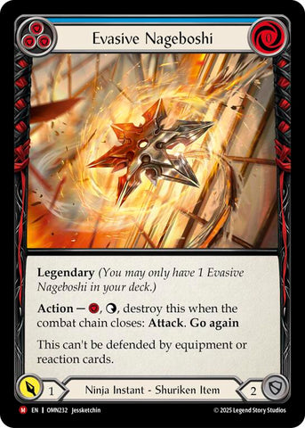 Evasive Nageboshi (Blue) [OMN232] (Omens of the Third Age)  Cold Foil