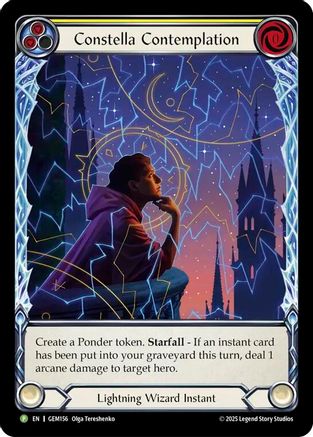 Constella Contemplation (Yellow) (GEM156) - Gem Pack 5 Rainbow Foil