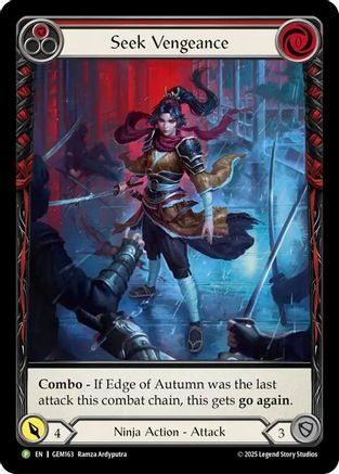 Seek Vengeance (Red) (GEM163) - Gem Pack 5 Rainbow Foil
